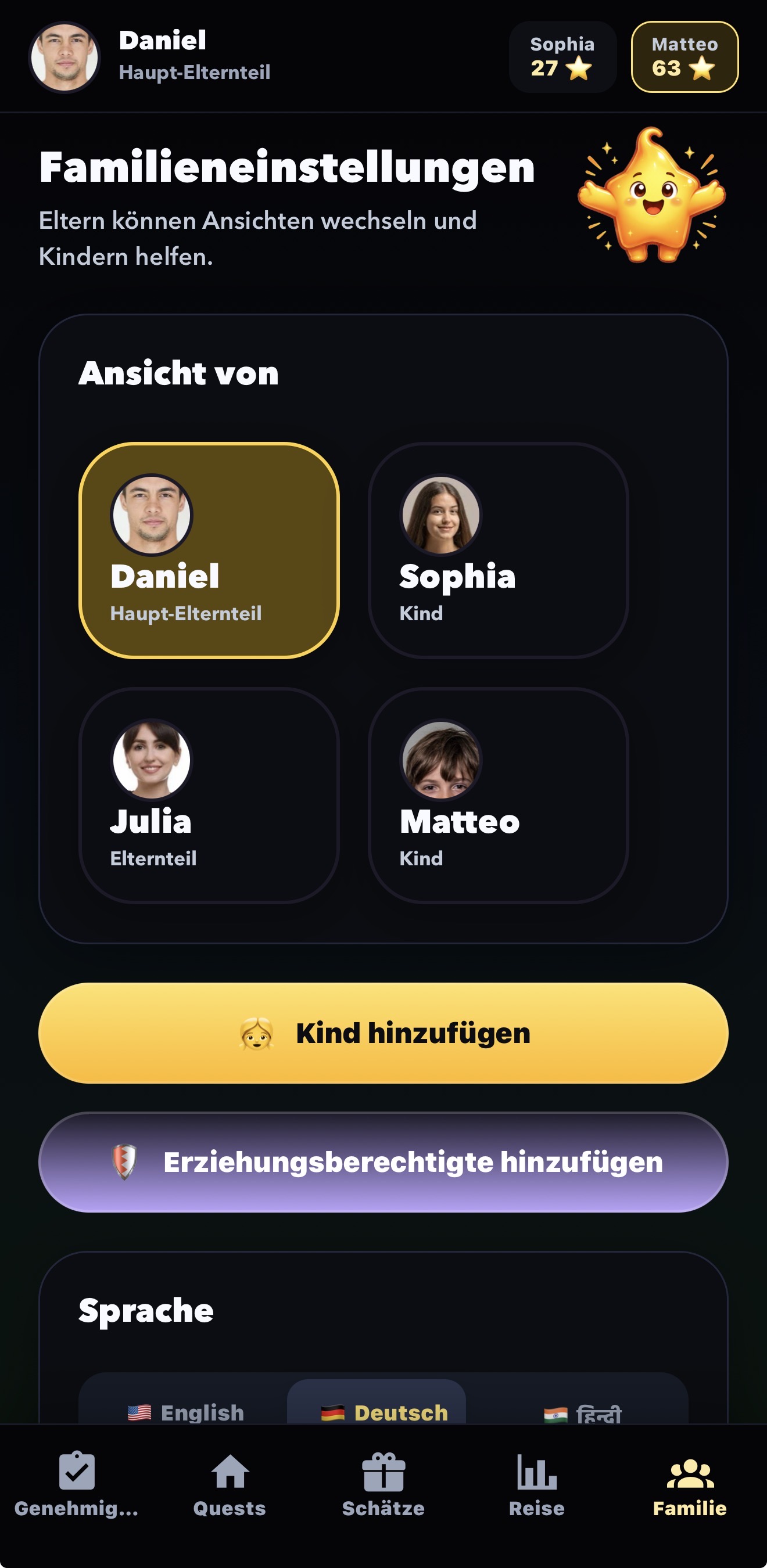 Familien-Schaltzentrale
